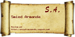 Smied Armanda névjegykártya